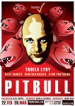 En mand / pitbull bliver fortæret af forstadsangst hos Teater V
